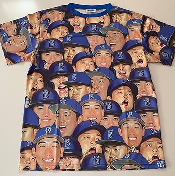 横浜DeNAベイスターズ　佐野総柄　特大カプセルトイ Tシャツ 横浜denaベイスターズ 佐野恵太 選手 特大カプセル Tシャツ 横浜
